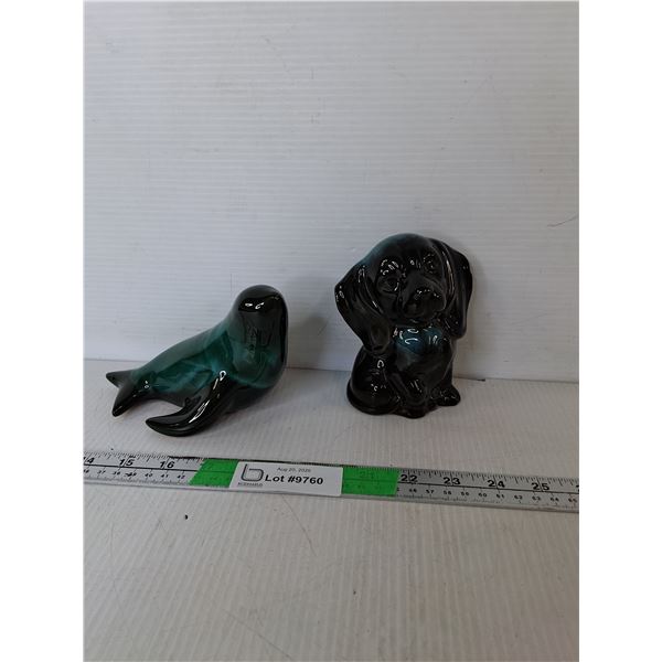 Green Drip Ceramic Seal & Puppy