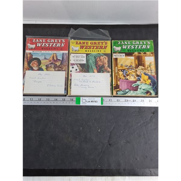 (3) Vintage Zane Grey Western Magazines