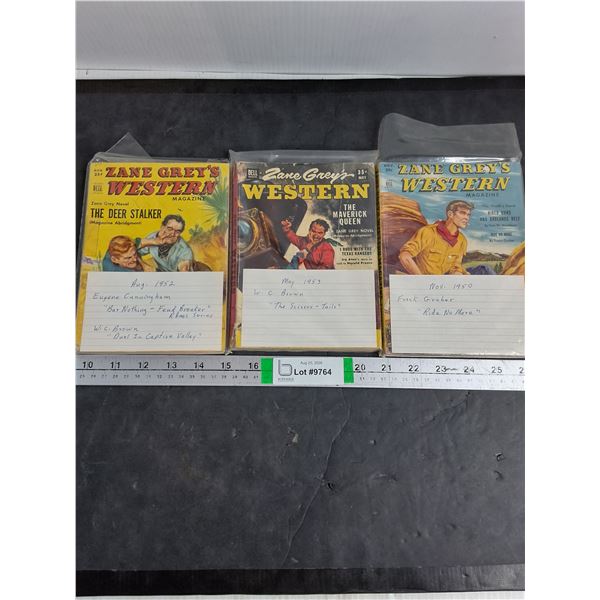 (3) Vintage Zane Grey Western Magazines
