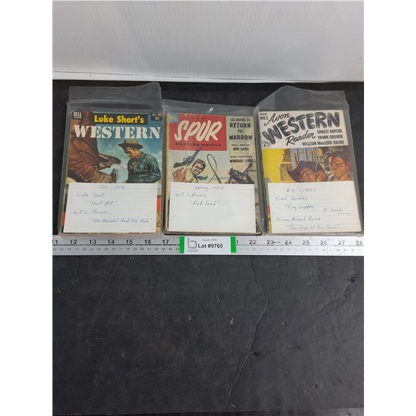 (3) Vintage western Magazines-SPUR,Avon Western Reader, Luke Short's Western