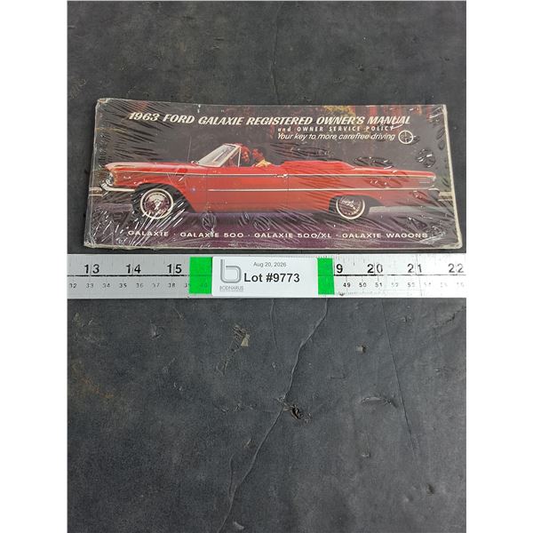 (1) 1963 Ford Galaxie 500 Owners manual (sealed)