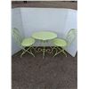 Image 1 : ** Vintage Metal Bistro Set - Table Top = 26" x 17" - Cannot Ship