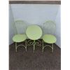 Image 2 : ** Vintage Metal Bistro Set - Table Top = 26" x 17" - Cannot Ship
