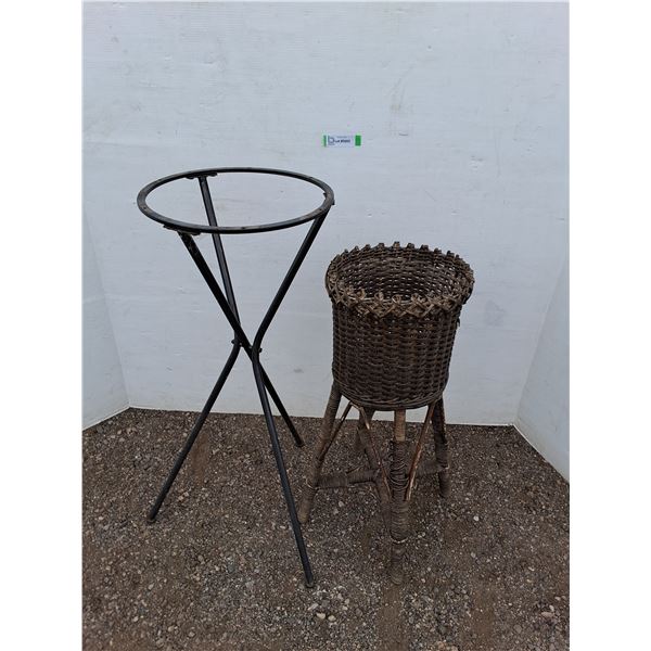 ** (2) Plant Stands - 32" & 27" - Cannot Ship