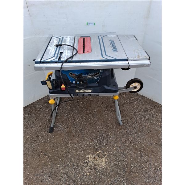 *** Portable Mastercraft Table Saw - Tested - Table Top = 33" x 24" - Cannot Ship
