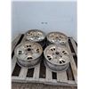 Image 1 : ** Set of 4 Nissan 14" Iron Cross Metal Alloy Rims - Cannot Ship