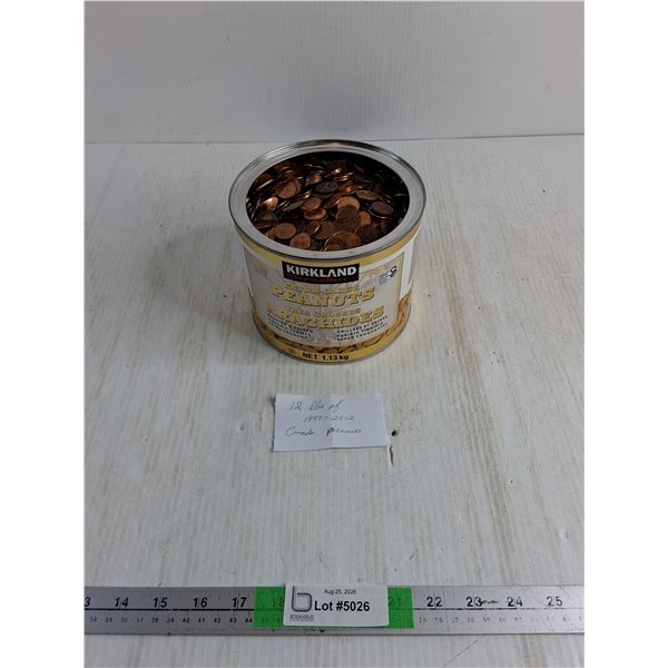 Container Of Canadian Pennies