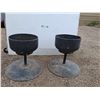 Image 1 : **(2) Metal Planters 12" Wide x 17" Tall, Can't Ship