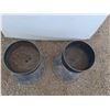 Image 2 : **(2) Metal Planters 12" Wide x 17" Tall, Can't Ship
