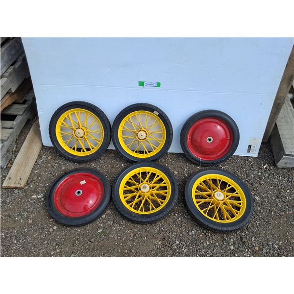 **(6) Utility Wheels, Approx. 12" x 13" Diameter, Can't Ship
