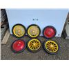 Image 1 : **(6) Utility Wheels, Approx. 12" x 13" Diameter, Can't Ship