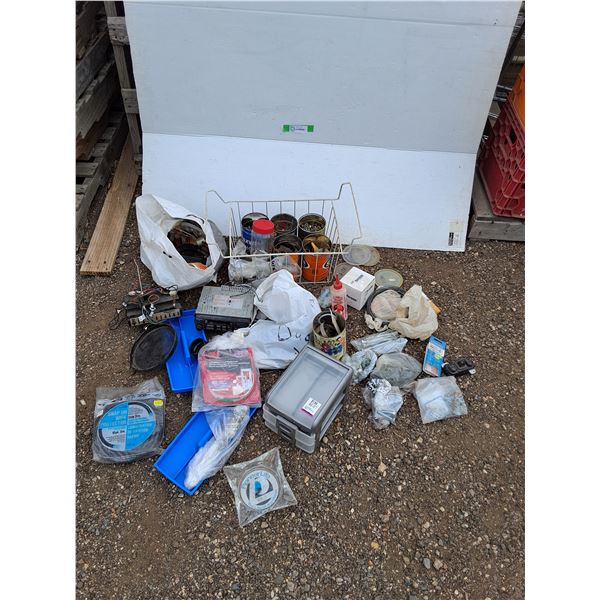 **Roll of Wire Protector, Screws, Glass Ashtray, Misc. Can't Ship