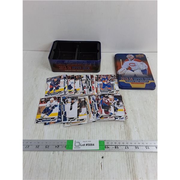 Various NHL Upper Deck Cards, Metal Tin-Cannot Authenticate