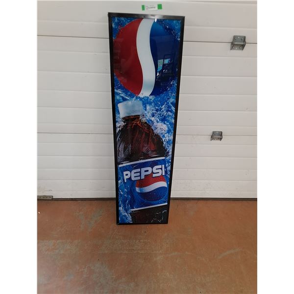 * Pepsi Advertisement Board - Lights Up - 54x15x3" - Cannot Ship