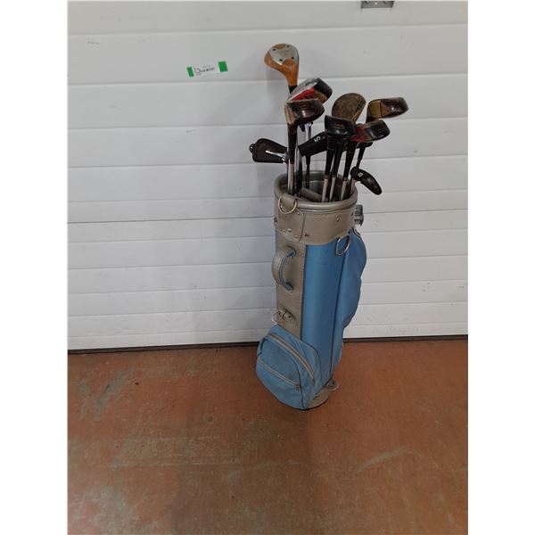 * Assorted Golf Clubs w/ Golf Bag - Spalding, Strata-Bloc - Cannot Ship
