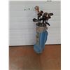 Image 1 : * Assorted Golf Clubs w/ Golf Bag - Spalding, Strata-Bloc - Cannot Ship