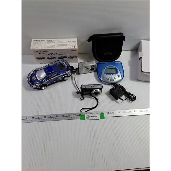 MLL Car Wireless Speaker, Creative Nomad Jukebox, Kodak & Lumix Cameras - Untested