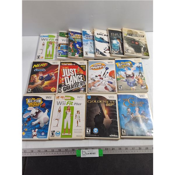 (15) WII Game Discs - Nerf, Just Dance, Harry Potter