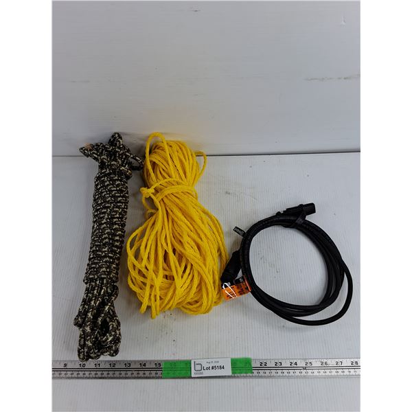 (2) Ropes & Trailer Cable