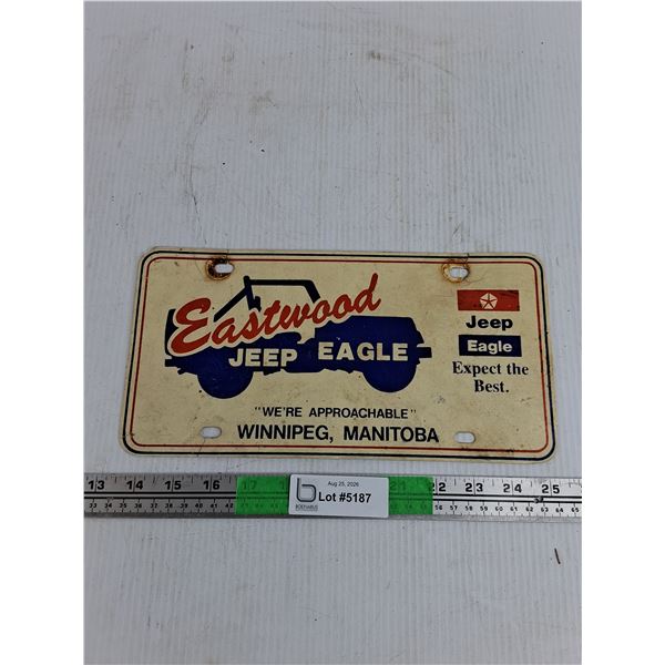 Eastwood Jeep Eagle Front Licence Plate