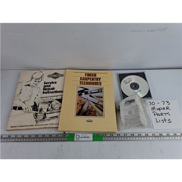 Briggs & Stratton Service & Repair Instructions, Finish Carpentry Techniques, Mopar Parts List, Misc