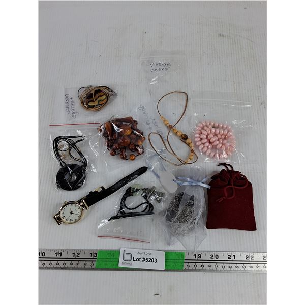 Quartz Watch, Bracelets & Necklaces