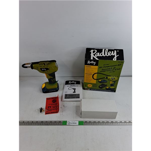 Radley 20V Max Air Compressor Kit - Powers On, As Is