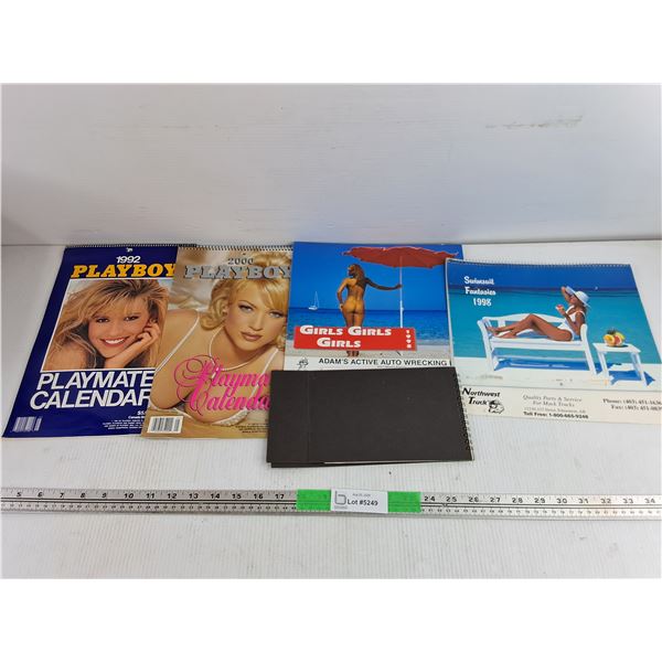 Assorted Adult Calendars - Playboy, Girls Girls Girls, Swimsuit Fantasies, Misc
