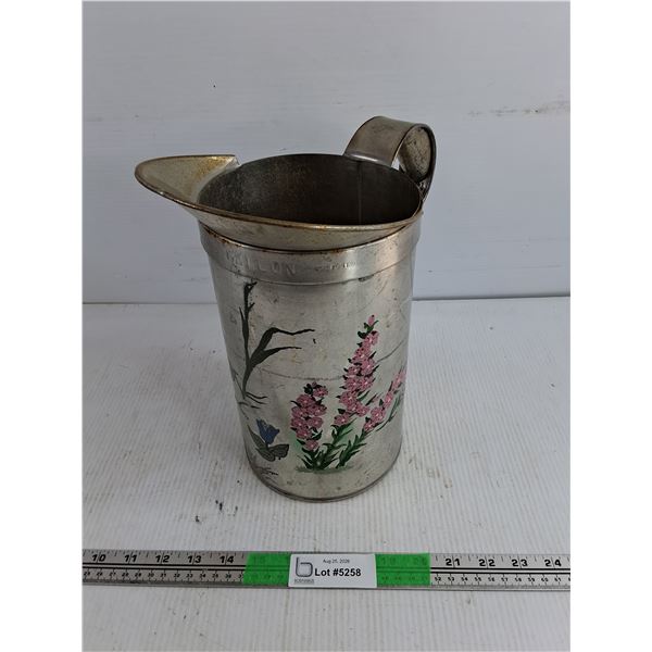 Elite Gallon Hand Painted Metal Pitcher