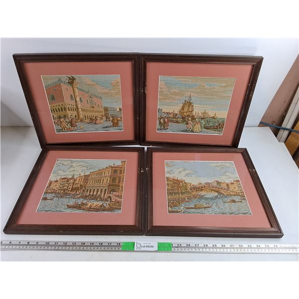 Framed Tapestry Wall Art Pictures 16" x 15"