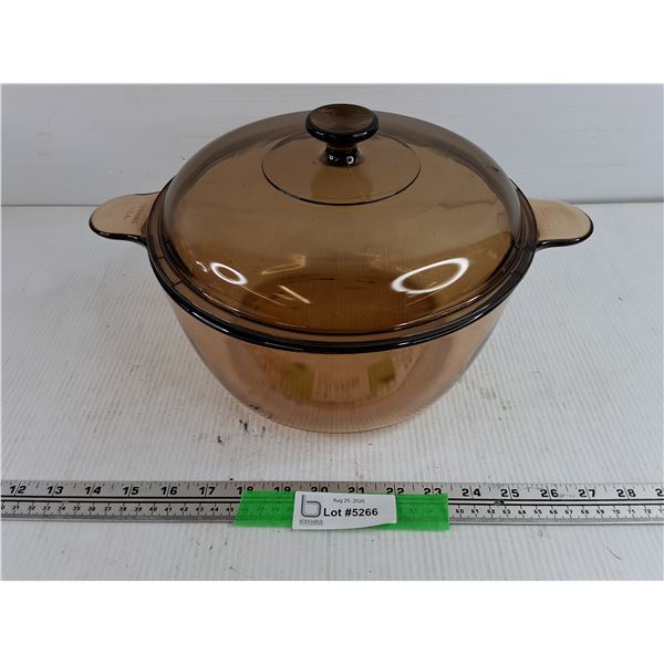 Corning 4.5L Amber Glass Bowl w/Lid