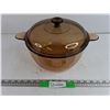 Image 1 : Corning 4.5L Amber Glass Bowl w/Lid