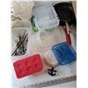 Image 4 : Utensils, (2) Skillets, Food Containers, Assorted Cups and Jars, Misc