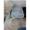 Image 6 : Utensils, (2) Skillets, Food Containers, Assorted Cups and Jars, Misc