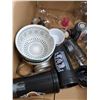 Image 8 : Utensils, (2) Skillets, Food Containers, Assorted Cups and Jars, Misc