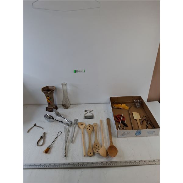 (4) Cuticle Cutters, Tongs, Tenderizer, Pruner, Misc