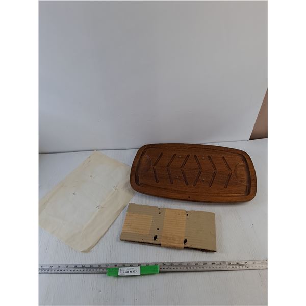 Meat Carving board, Wrapped Knives, Paper