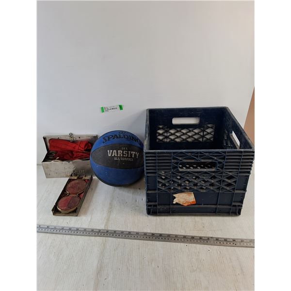 Ford Reflector Flares, Spalding 28.5" Basketball, Milk Crate No Shipping