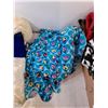 Image 4 : Assorted Fabrics, 46" x 20" Faux Sheep, 22" x 24" Blue Velvet, Throw Blanket, Misc