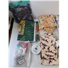 Image 2 : Assorted Fabrics, Sewing Thread, Faux Feathers, Misc