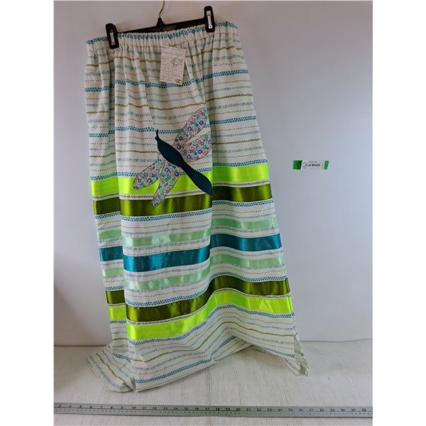 Ribbon Skirt, Adult Medium, Waist 30"-42", Hip 48", Length 37"