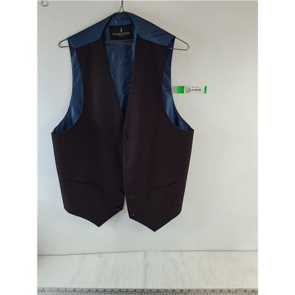 Medium London Fog Burgundy and Blue Vest
