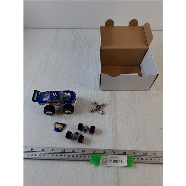 Hot Wheels Monster Truck Car with Tire Iron, Wheels, Hood