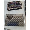 Image 5 : (2) Nascar Tins, (2) Small Display Cars, Halloween Headrest Cover