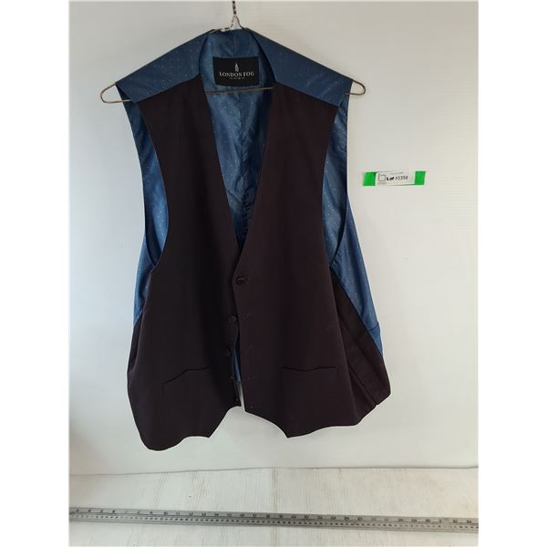 Medium London Fog Burgundy and Blue Vest
