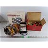 Image 1 : Shillcraft Latch Hook Kit, Music Cassettes, Wicker Basket, Safety Goggles & Poinsettia Tree w/ Light