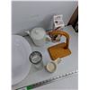Image 7 : Oval Serving Bowls, Ceramic Tea Pot, Meat Tenderizer, Measuring Scoops, Horse Ornament, Misc