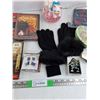 Image 3 : Assorted DVDs, Avon Jewelry, Ceramic Coin Bank, Women's Gloves, Napkin Rings, Misc