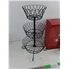 Image 2 : 3 Tier Fruit Wire Basket, Avon Nativity Decor