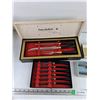 Image 2 : Crown Sheffield 9 Piece Stainless Steel Steak Knife & Carving Set